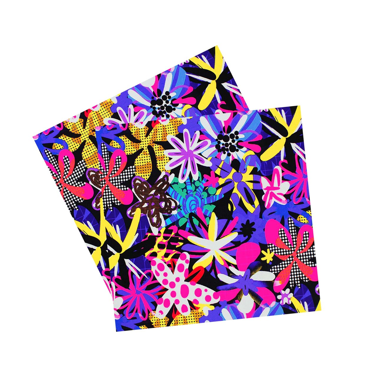 82% Nylon & 18% Spandex Punk Rock Flowers Printed Spandex Fabric 55/56” Width